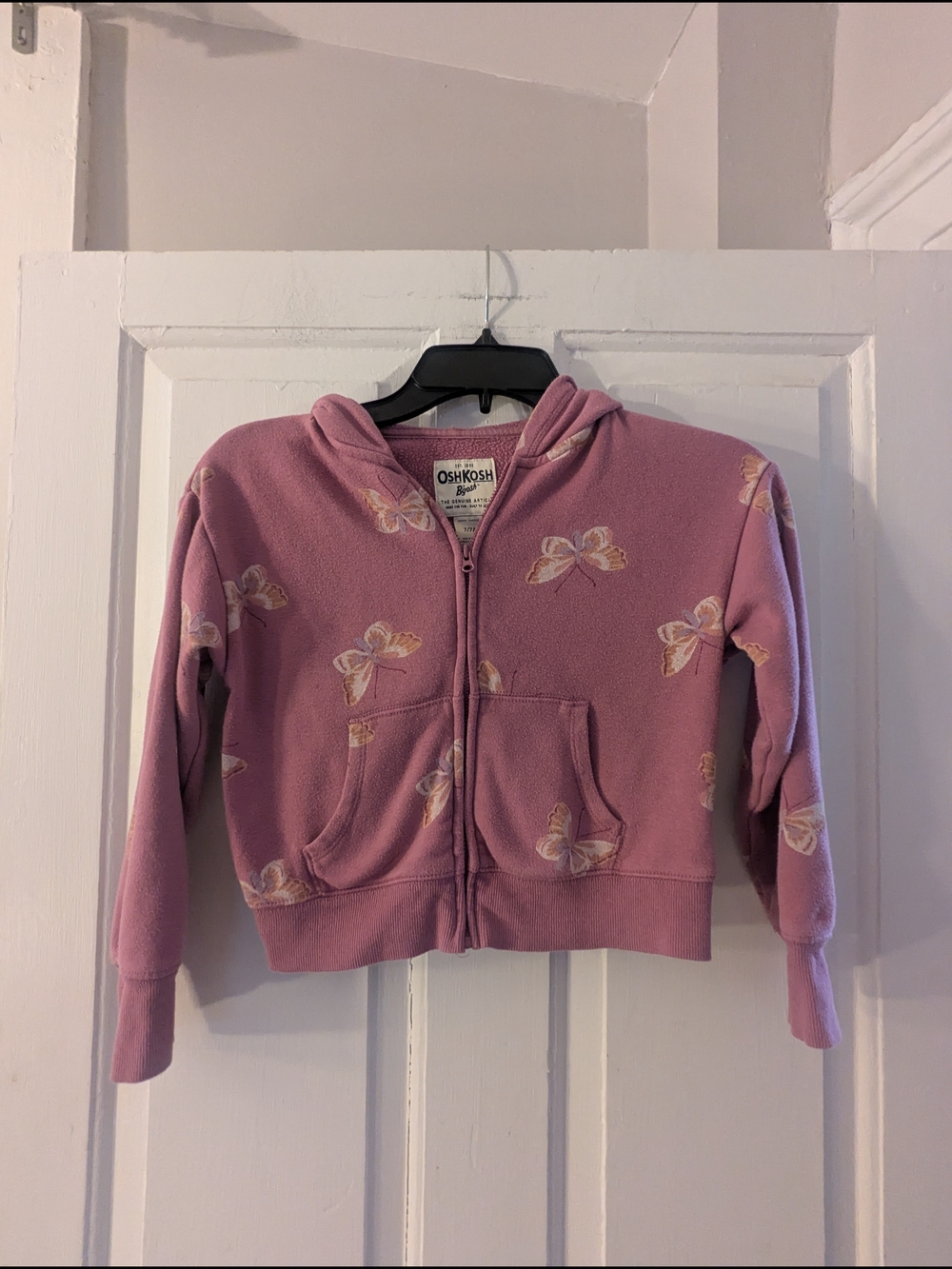 OshKosh B'gosh Mauve Pink Butterfly Zip Hoodie